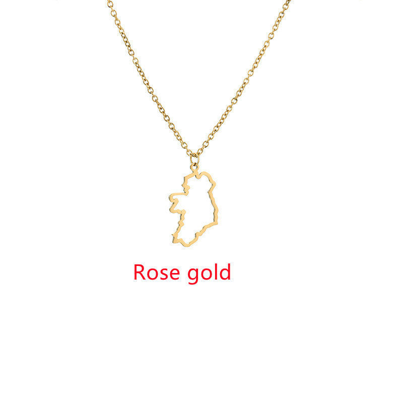 Country Map Necklace European Hometown Necklace