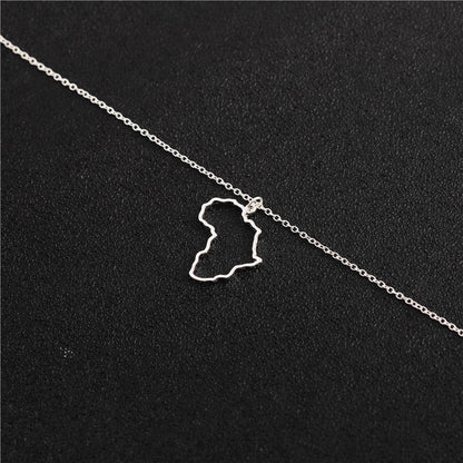 Country Map Necklace European Hometown Necklace