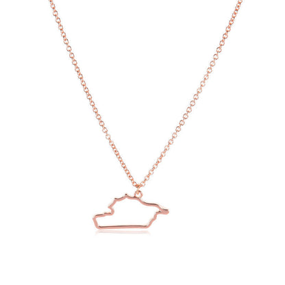Country Map Necklace European Hometown Necklace
