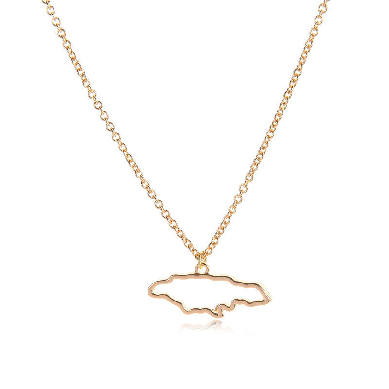 Country Map Necklace European Hometown Necklace