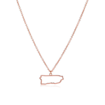 Country Map Necklace European Hometown Necklace