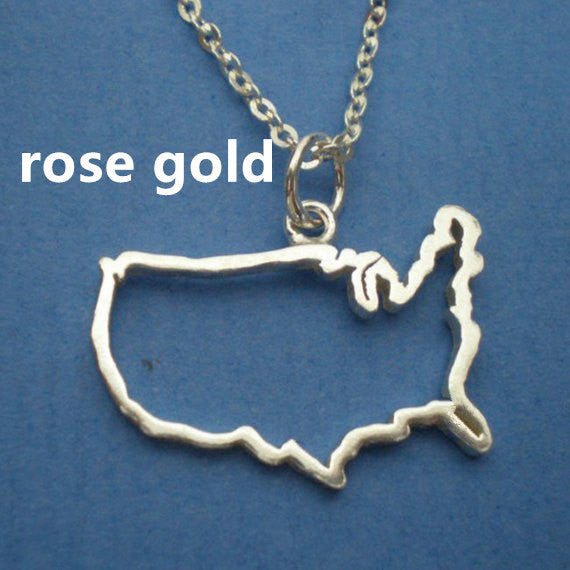 Country Map Necklace European Hometown Necklace