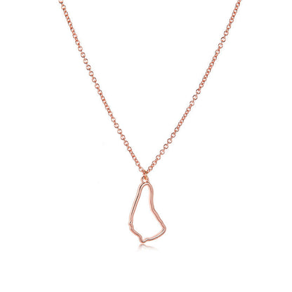 Country Map Necklace European Hometown Necklace