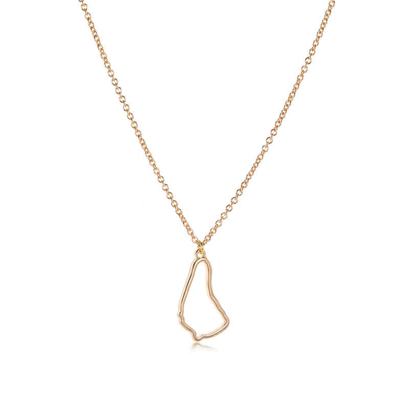 Country Map Necklace European Hometown Necklace