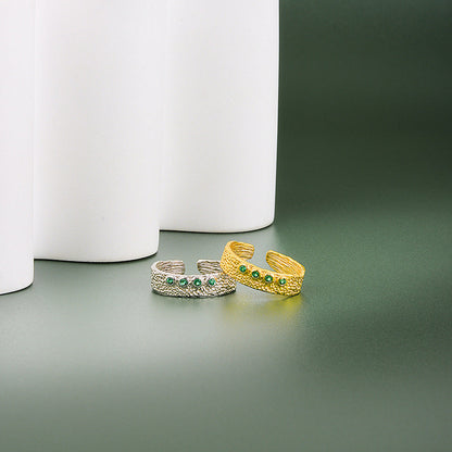 Niche Fold Texture Ring Irregular Ring Female Ring