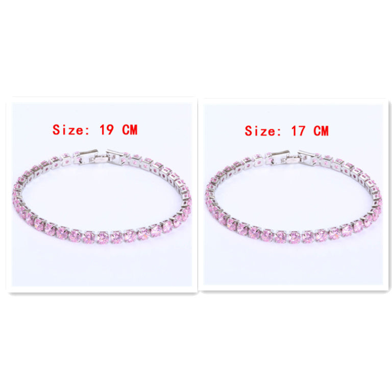 Cubic Zirconia Tennis Bracelets Iced Out Chain Crystal Bracelet Women Men Gold Bracelet Jewelry