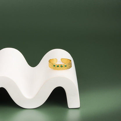 Niche Fold Texture Ring Irregular Ring Female Ring